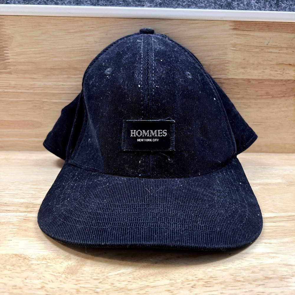 Hommes‎ New York Hat Cap Black Corduroy Snap Back Dad Cap Cotton on Baseball